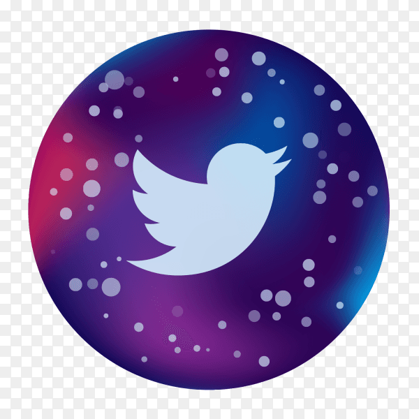 Logo twitter icon modern social media colored PNG