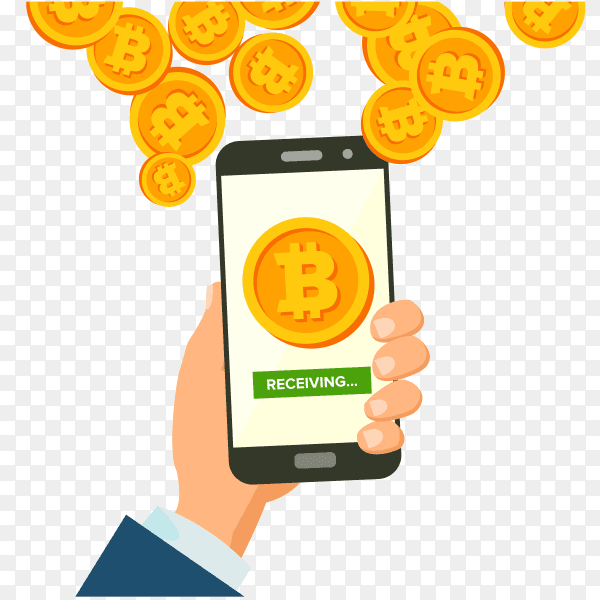 bitcoin receiving Vector PNG