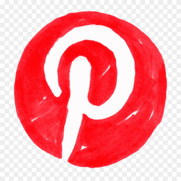pinterest logo icon social media hand drawn PNG