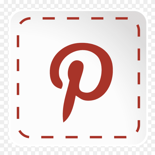 pinterest logo icon social media sticky paper PNG