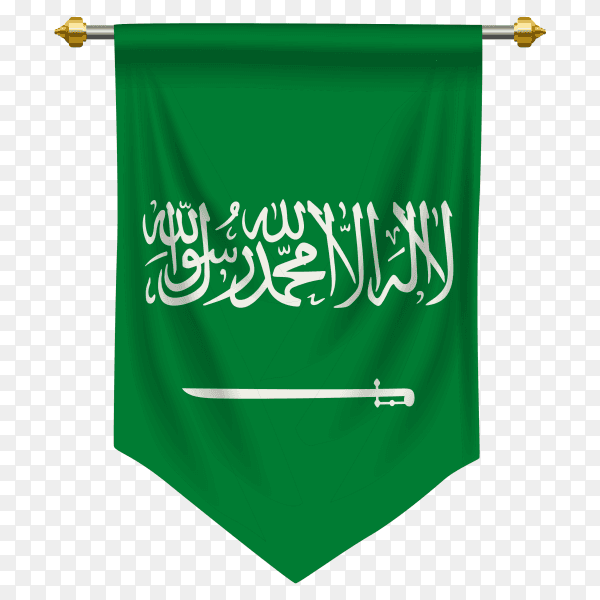 Saudi Arabia pennant flag PNG