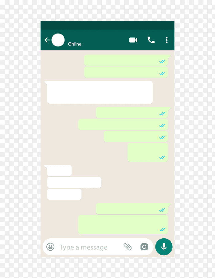 Whatsapp screen template PNG