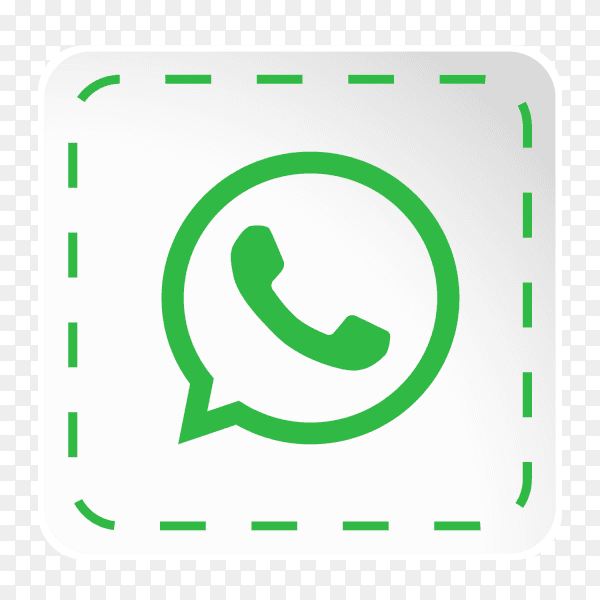 Whatsapp logo icon social media sticky paper PNG