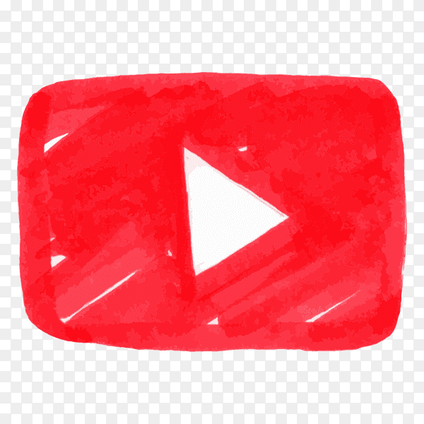 Youtube logo icon social media hand drawn PNG