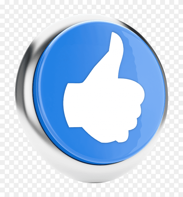 3D like button Premium image PNG