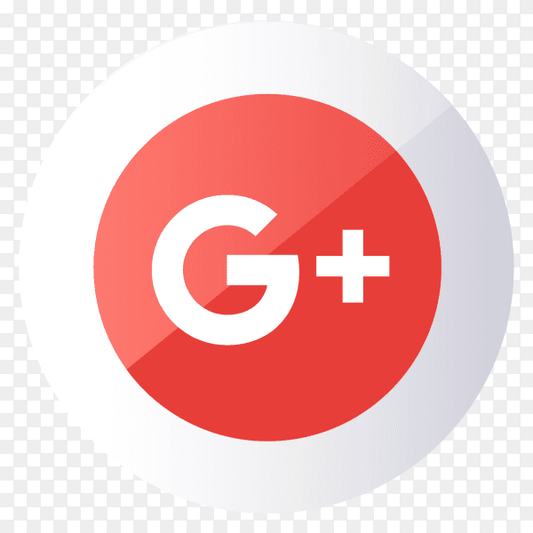 Abstract stylish GooglePlus logo PNG