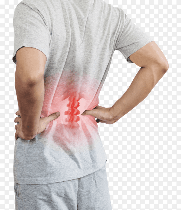 Backache and lower back pain concept transparent PNG