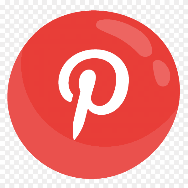 Beautiful Pinterest button PNG