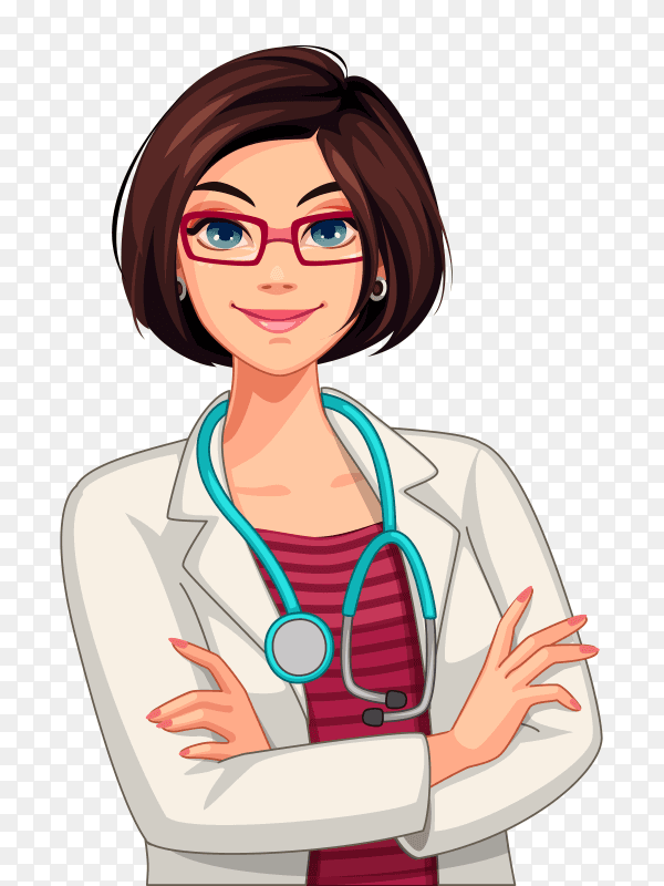 Beautiful doctor vector illustration PNG