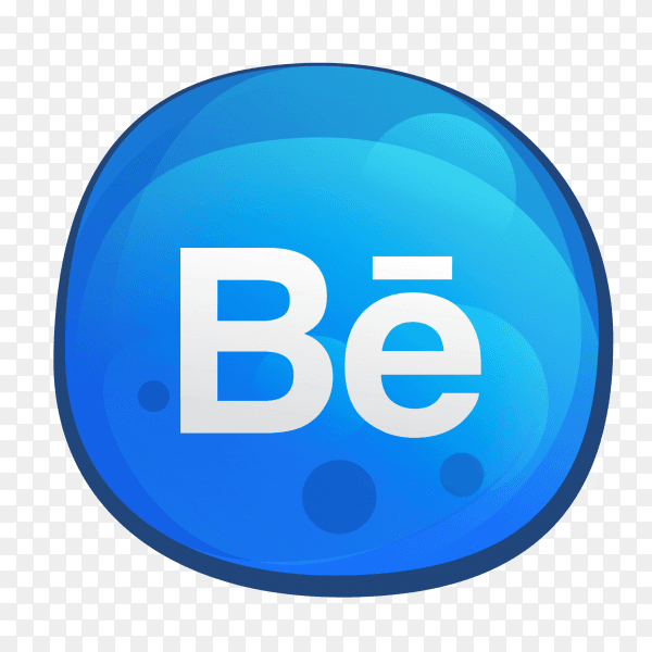 Behance logo bubble style social media icon PNG