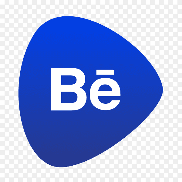 Behance logo gradient social media icon PNG