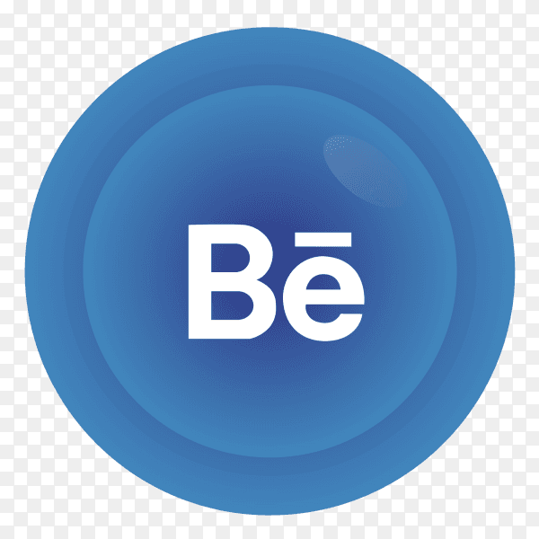 Behance logo in gradient circle PNG