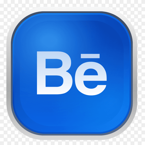 Behance logo with gray frame PNG
