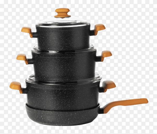 Black new cookware utensil kitchen utensils PNG