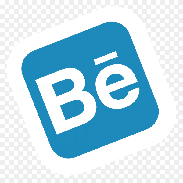 Blue social media icon Behance PNG