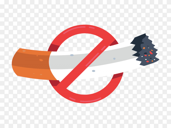 Cigarette prohibition symbol vector PNG