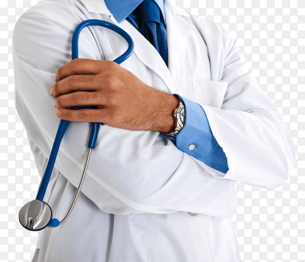 Close-up of a doctor transparent background PNG