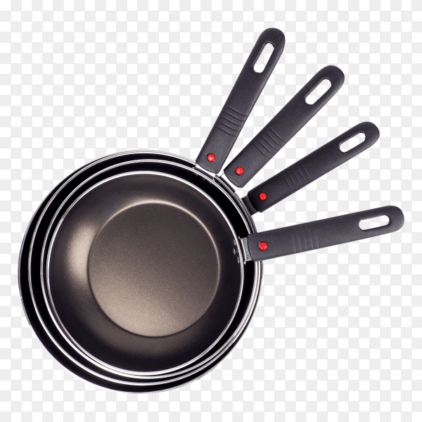 Cooking pot and frying pans PNG