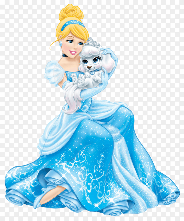 Disney Princess Cinderella with Cute Puppy PNG
