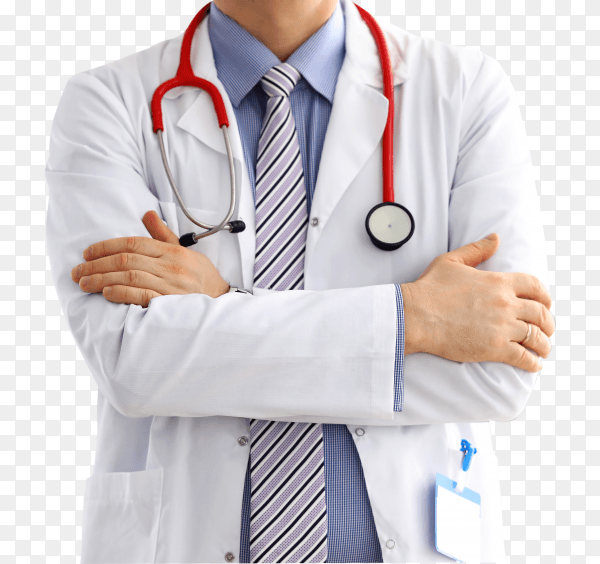 Doctor hands crossed on his chest transparent Photo PNG