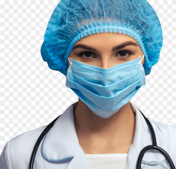 Doctor in white medical gown free image PNG