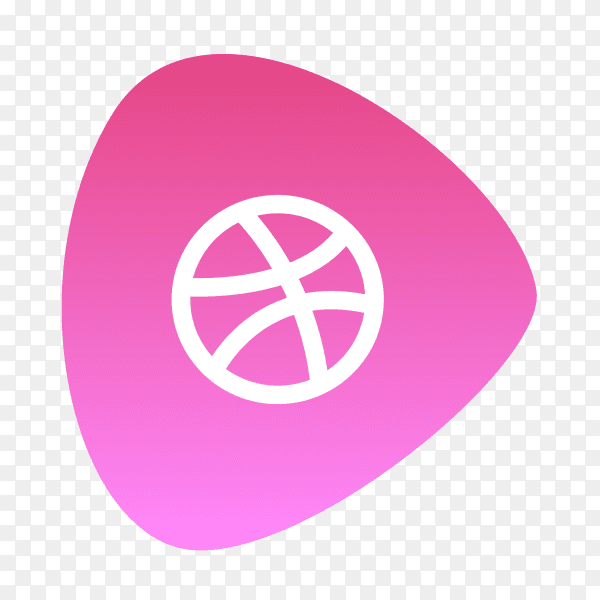 Dribbble logo gradient social media icon PNG