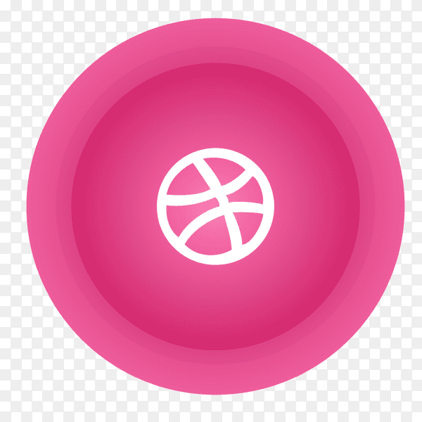 Dribbble logo in gradient circle PNG