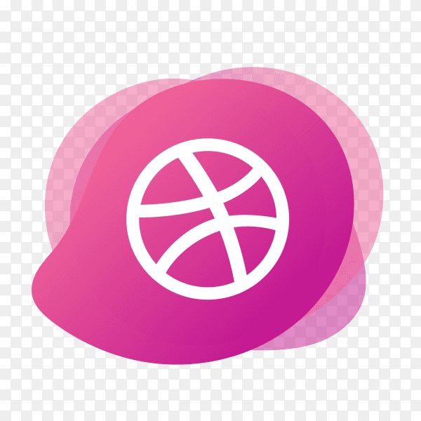 Dribbble logo with liquid shape PNG