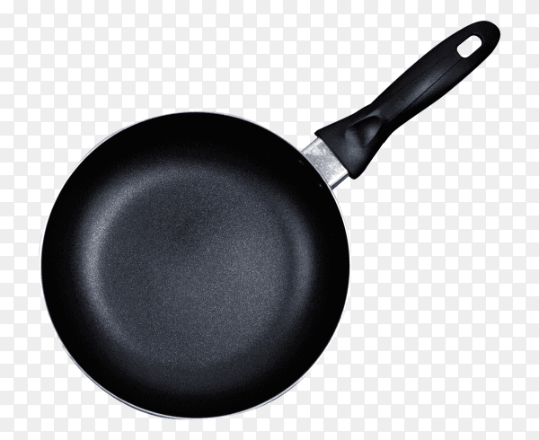 Empty black frying pan transparent PNG