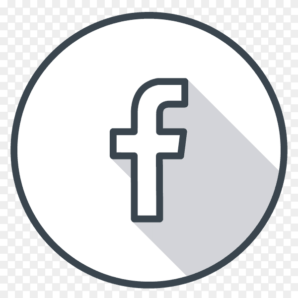 Facebook logo gray color PNG