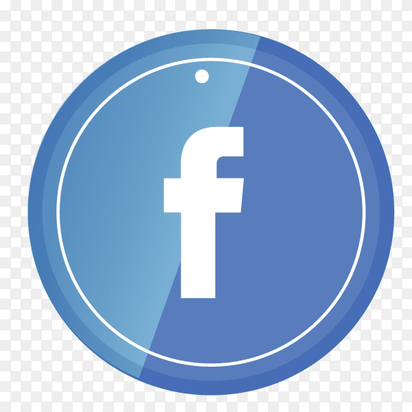 Facebook logo in a circle PNG