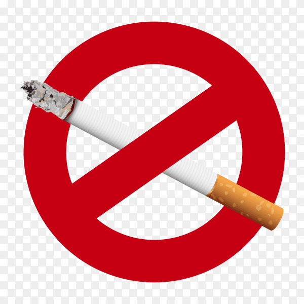Forbidden no smoking red sign clipart PNG