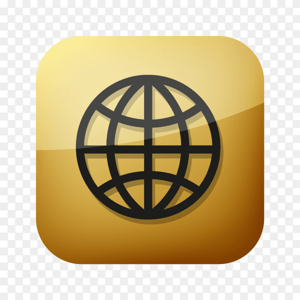 Golden Dribbble logo icon PNG