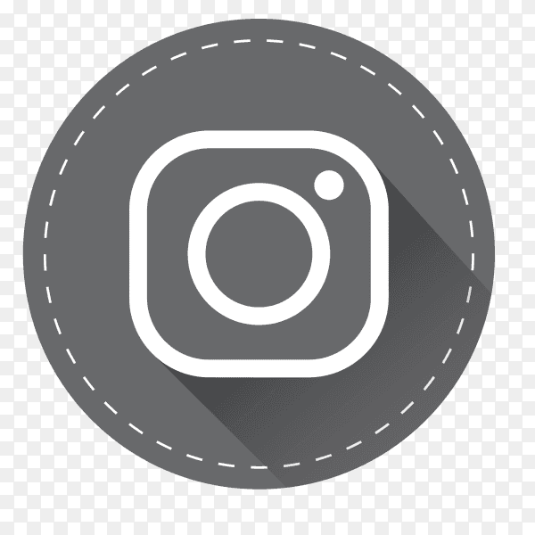 Gray Instagram logo with shadow PNG