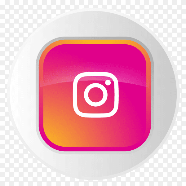 Instagram logo button in gray circle PNG