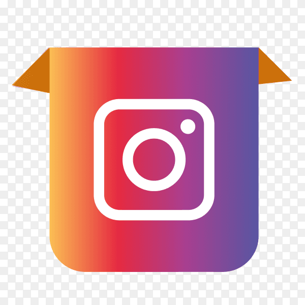 Instagram logo drop down PNG