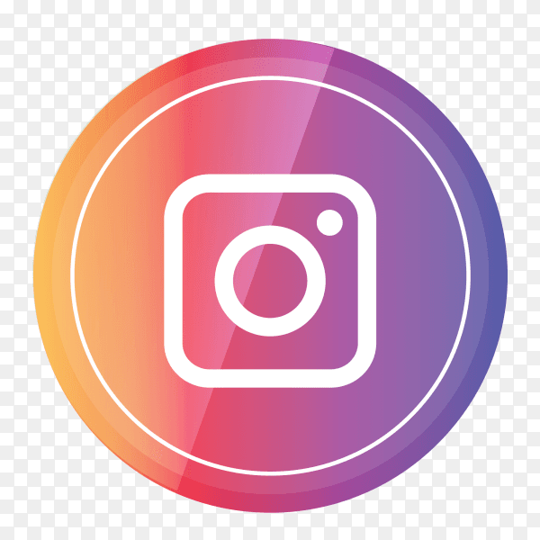 Instagram logo in a circle PNG
