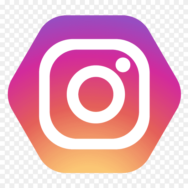 Instagram logo in hexagon PNG