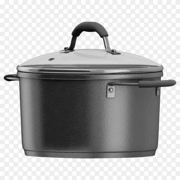 Isometric saucepan 3d isolated render PNG