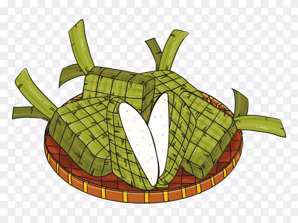Ketupat food illustration Vector PNG