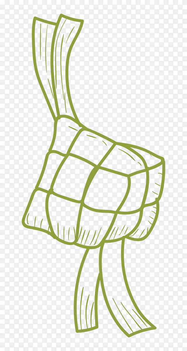 Ketupat illustration transparent Vector PNG