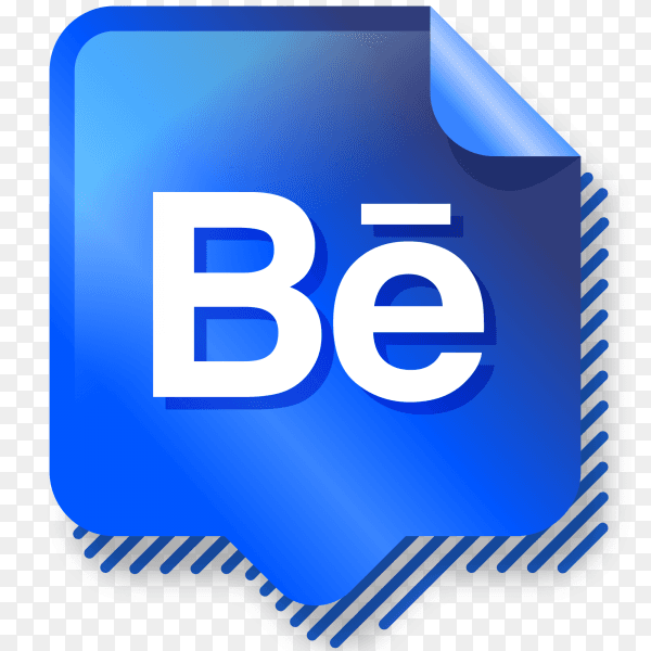Logo Behance gradient social media PNG