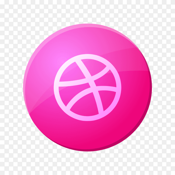 Logo Dribbble social media PNG