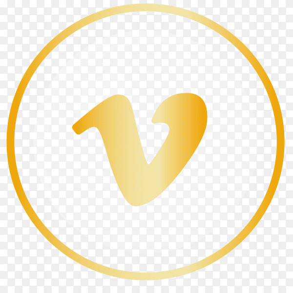 Luxury social media logo Vimeo PNG