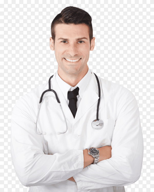 Male young doctor transparent PNG