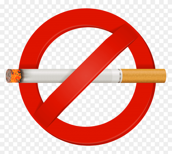 No smoking cigarette sign vector PNG