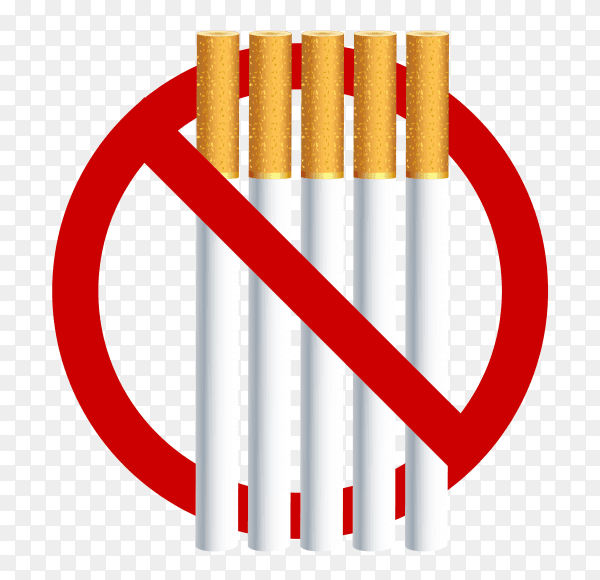 No smoking cigarette vector PNG