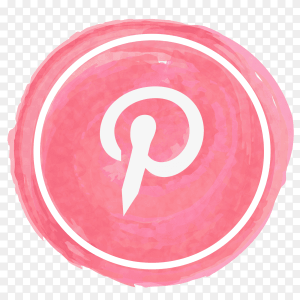 Pinterest icon watercolor PNG