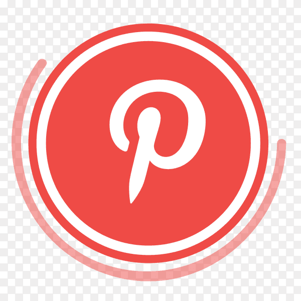 Pinterest logo in circles PNG