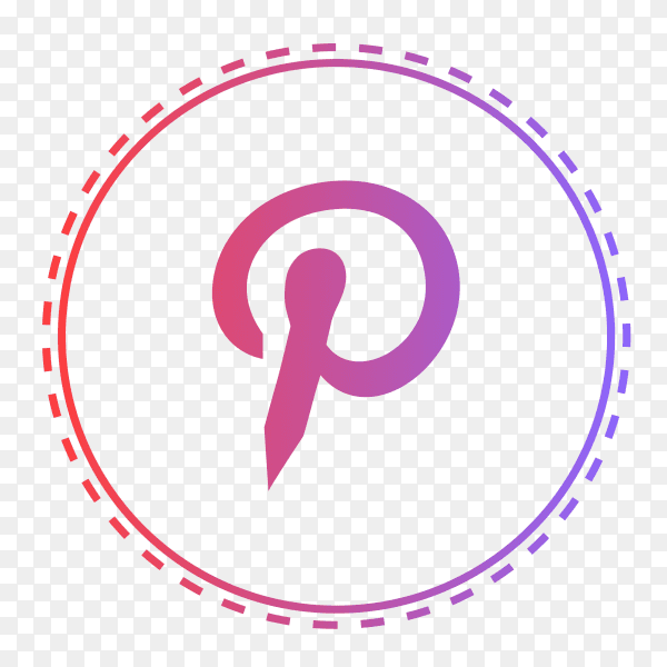 Pinterest logo in points circle PNG